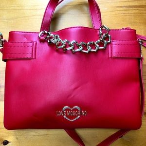 Moschino Handbag - Red “Love Moschino” style
